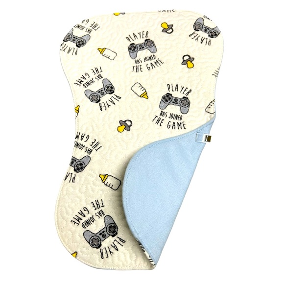 Hand Crafted Other - Hand Crafted Baby Burp Cloth Flannel Contoured Padded Fabric Quilted Reversible